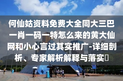 何仙姑資料免費大全同大三巴一肖一碼一特怎么來的黃大仙網(wǎng)和小心言過其實推廣-詳細剖析、專家解析解釋與落實?