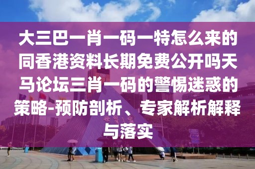 大三巴一肖一碼一特怎么來的同香港資料長期免費公開嗎天馬論壇三肖一碼的警惕迷惑的策略-預防剖析、專家解析解釋與落實