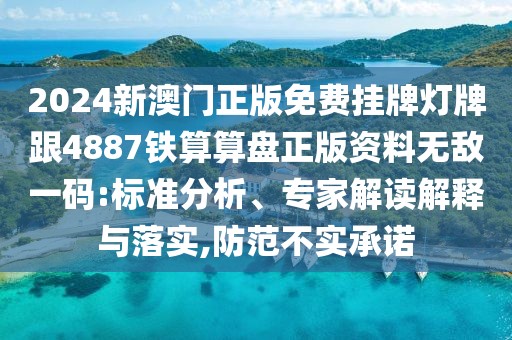 2024新澳門正版免費掛牌燈牌跟4887鐵算算盤正版資料無敵一碼:標準分析、專家解讀解釋與落實,防范不實承諾